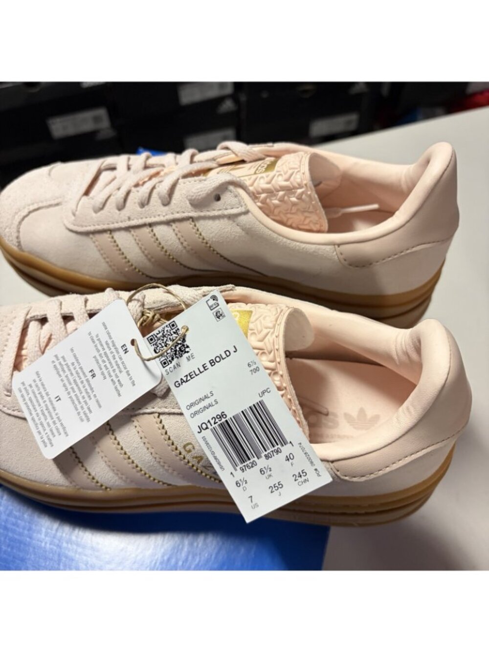Size 7 - Adidas Gazelle Bold J Unisex - Jq1296 - Picture 6 of 7